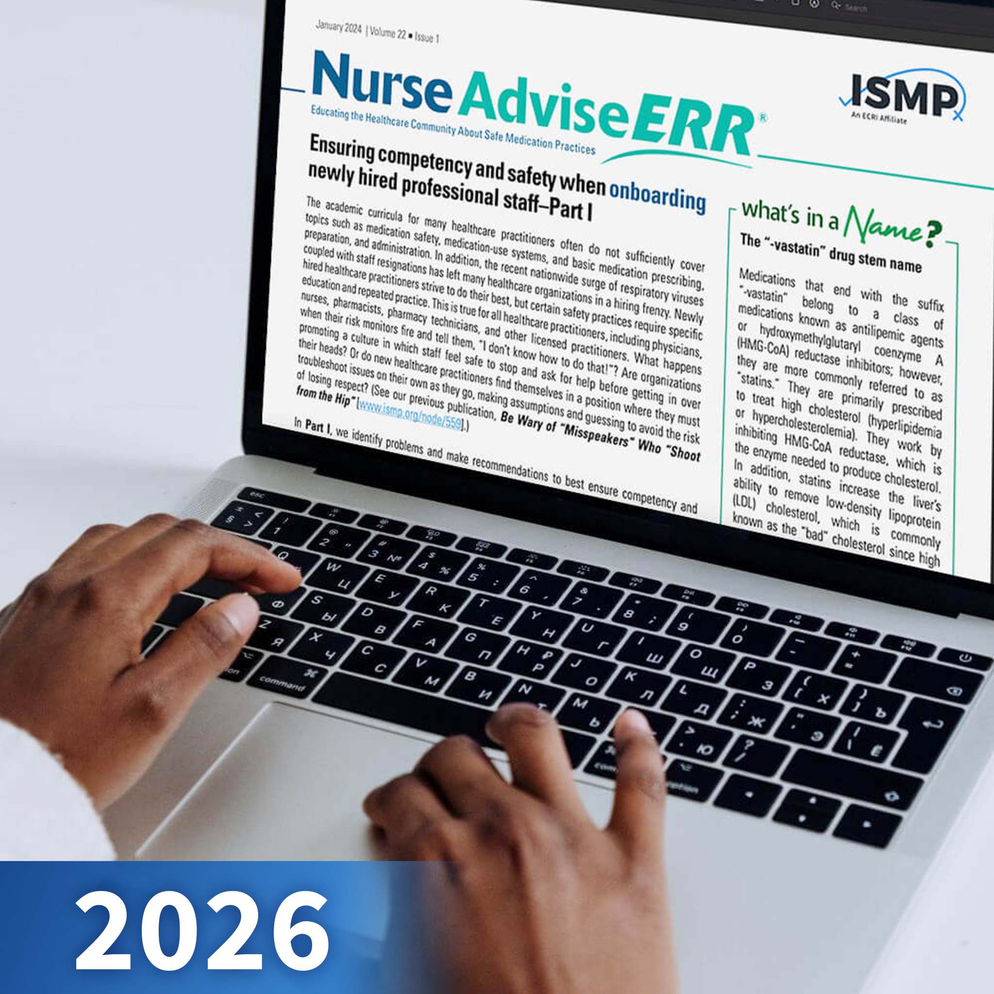 ISMP Medication Safety Alert!® Nurse AdviseERR Newsletter - 2026 Single Issues