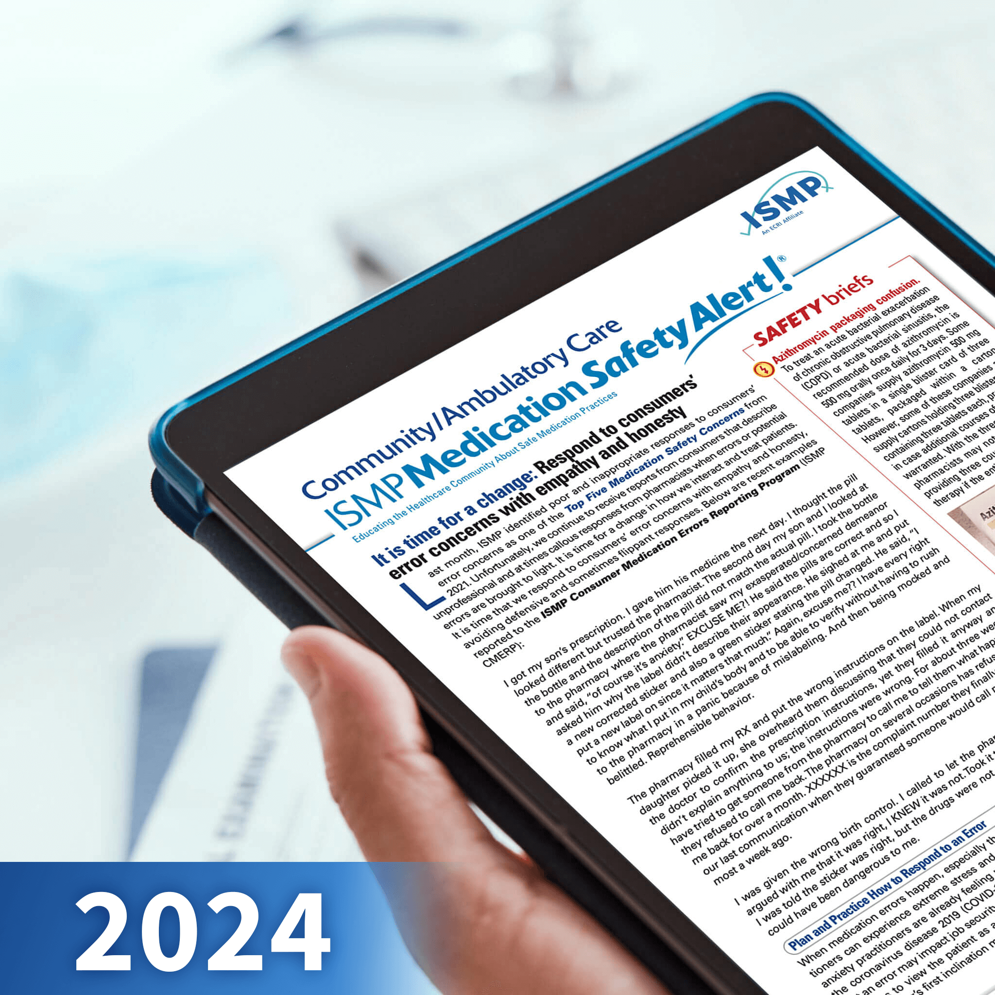 ISMP Medication Safety Alert!® Community/Ambulatory Care Newsletter - 2024 Single Issues